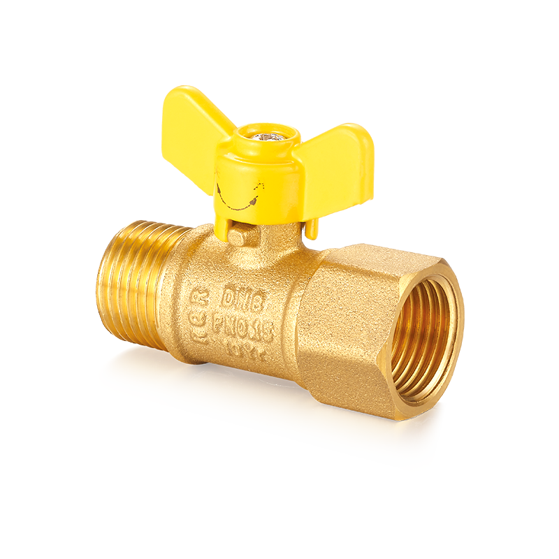 Латунный шаровой кран YH-205 с ручкой-бабочкой （F/M）