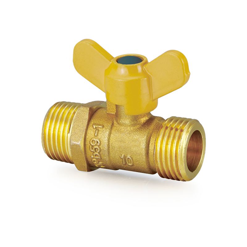 Латунный шаровой кран YH-206 с ручкой-бабочкой （M/M）