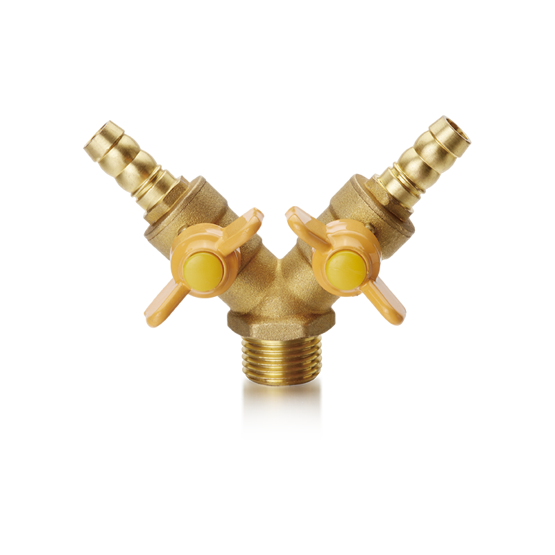 Латунный шаровой кран YH-208 （M/двойной шланговый соединитель）