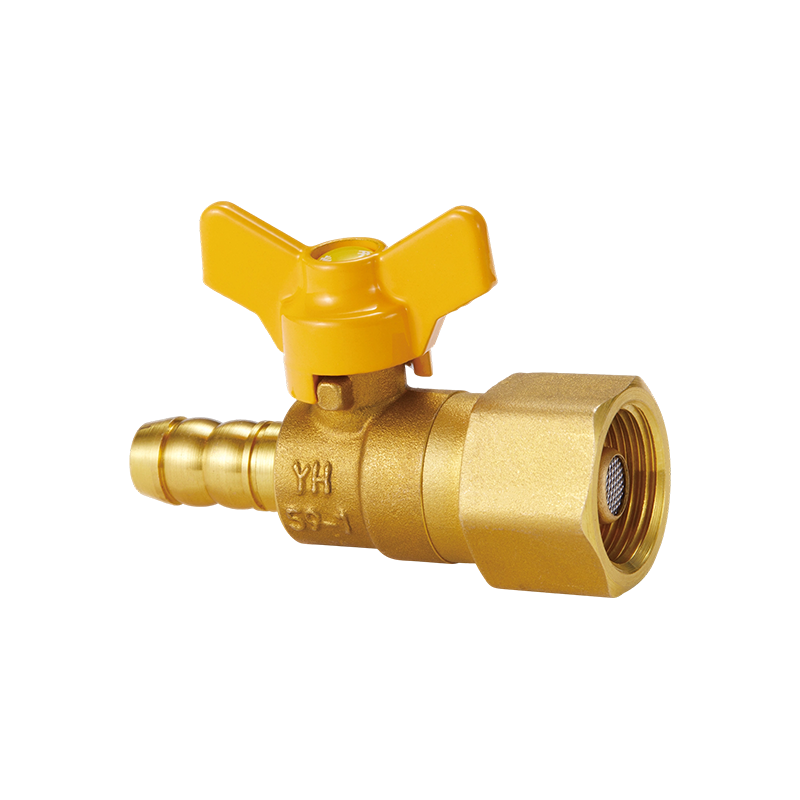 YH-216A Латунный запорный клапан избыточного расхода （F/шланговый соединитель）